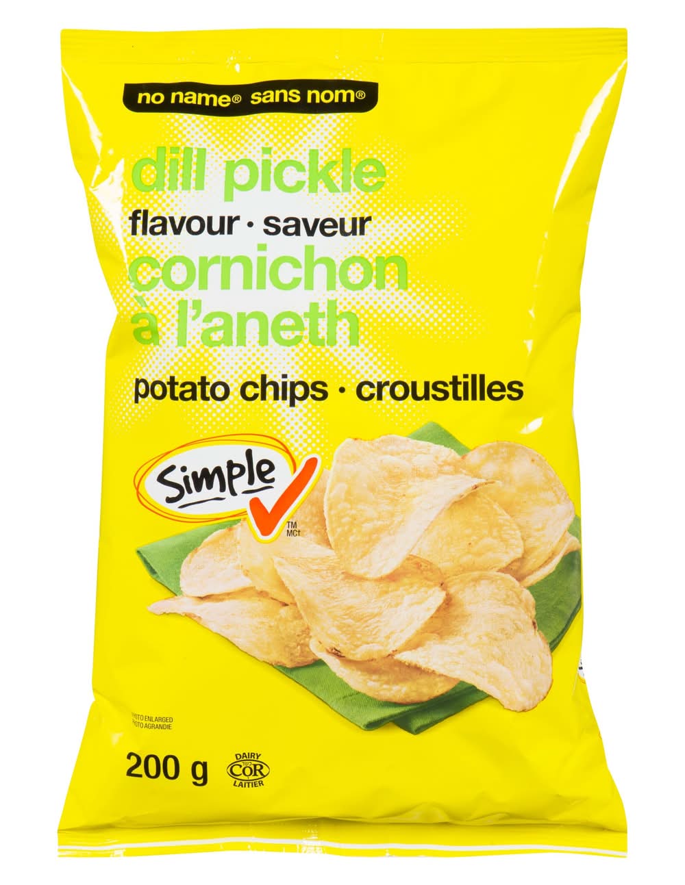 No Name Dill Pickle Potato Chips (200 g)