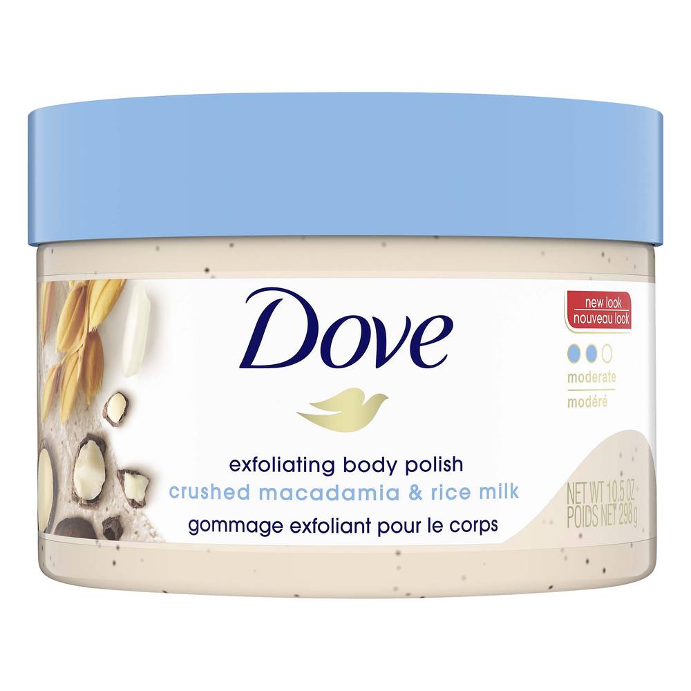 Dove Crushed Macadamia & Rice Milk Exfoliating Body Polish