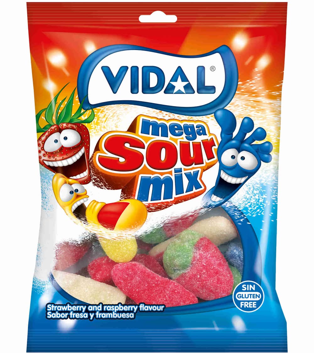 Gomas Mega Sortido Ácido Vidal (emb. 90 gr)