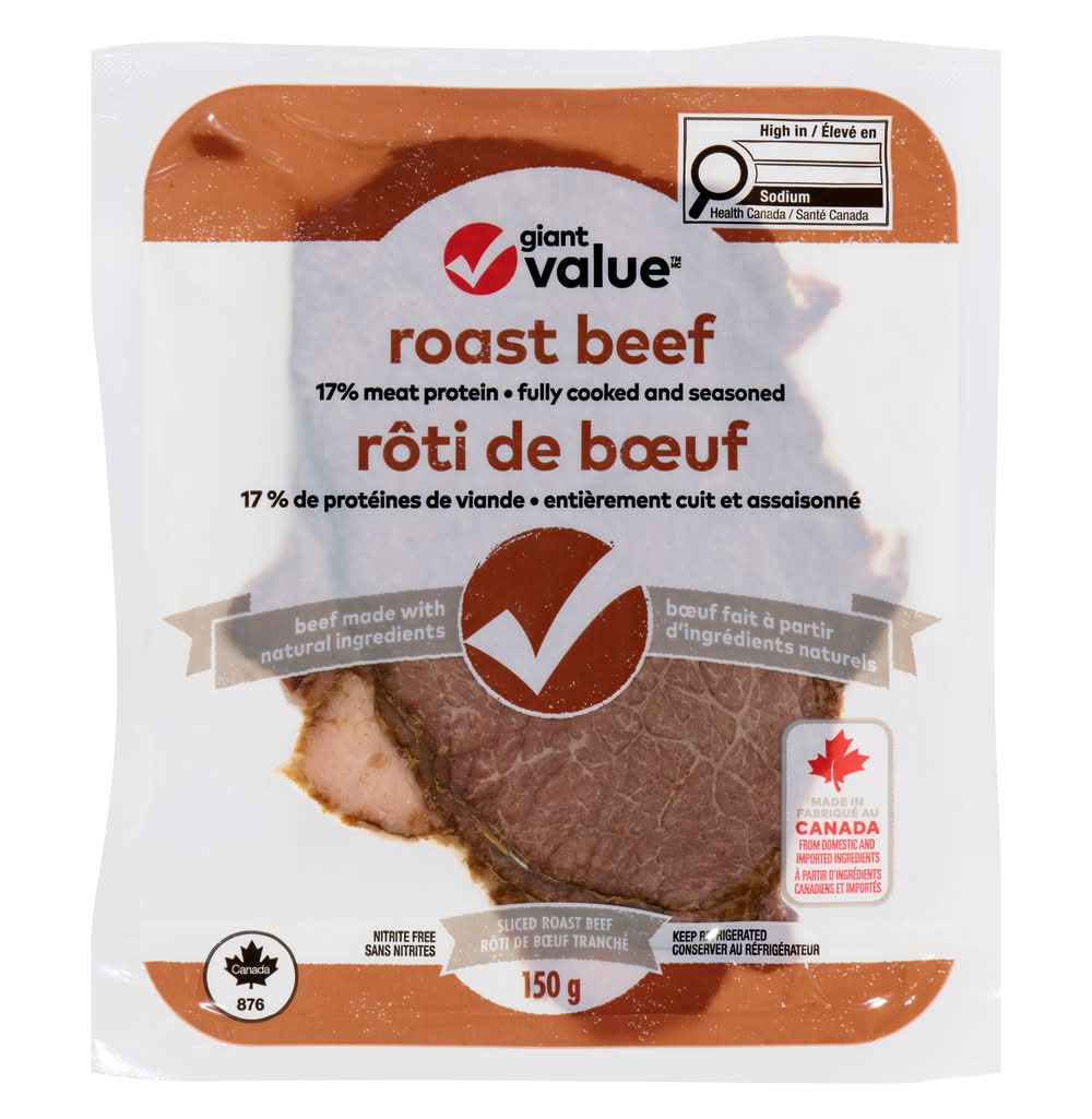 Giant Value Sliced Roast Beef (150 g)
