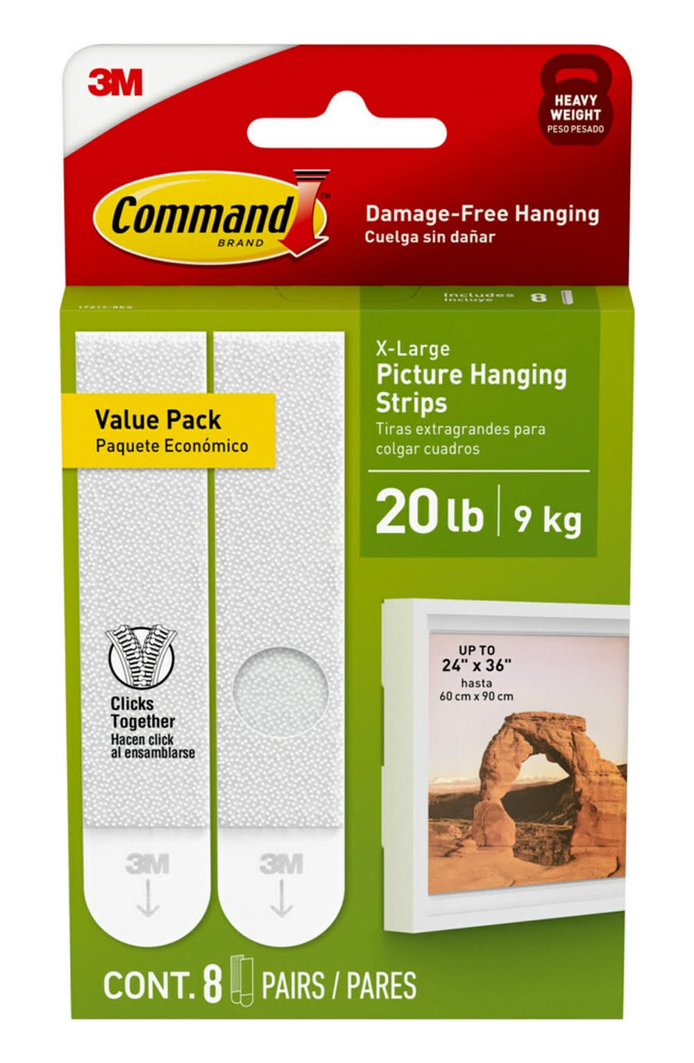 Command Foam 20-lb Capacity Damage-free picture hanger 8 - Pack