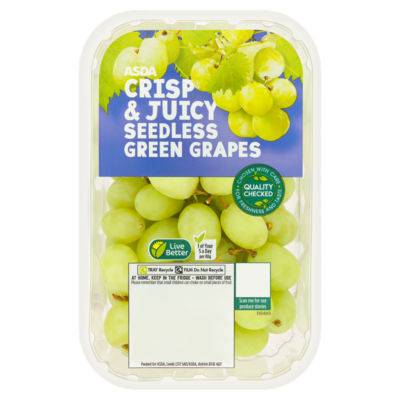 Asda Crisp & Juicy Seedless Green Grapes 500g