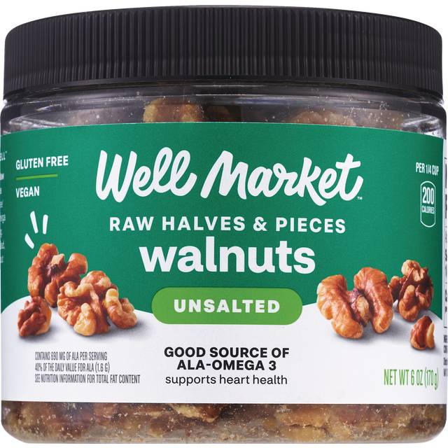 Well Market, Walnut Halves & Pieces, 8 Oz