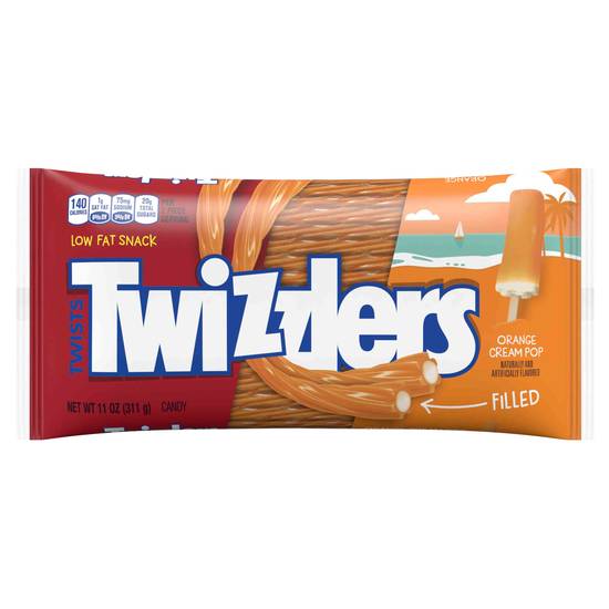 Twizzlers Filled Orange Cream Pop Twists Chewy Candy (11 oz)