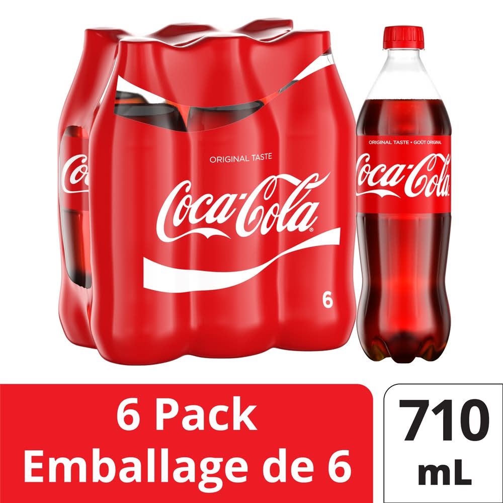 Coca-Cola Original Soda (6 x 710 ml)