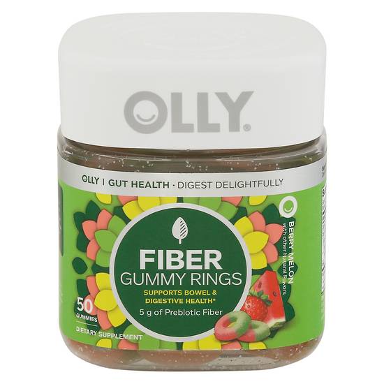 Olly Fiber Berry Lemon Digestive Support Gummy Rings (50 ct)
