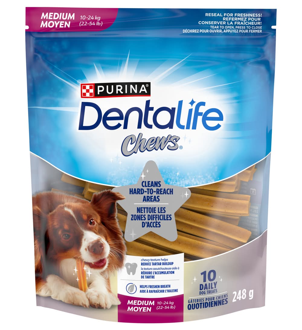 Purina DentaLife Dental Dog Treats, Medium (248 g, 10 ct)
