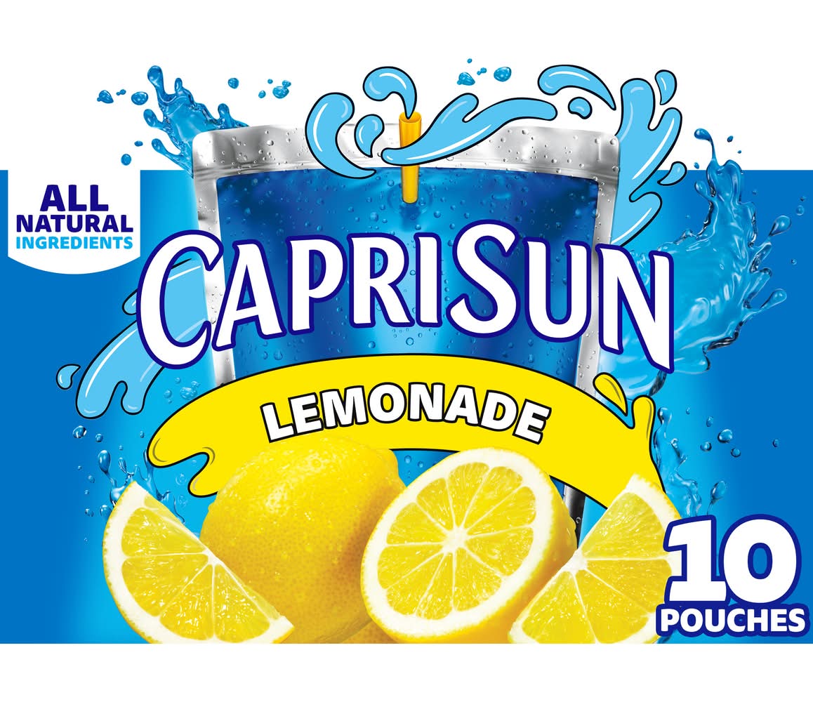 Capri Sun All Natural Lemonade Pouches (10 x 6 fl oz)