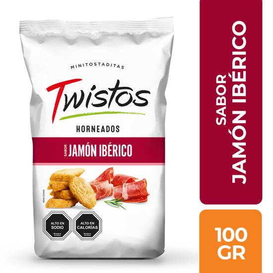Twistos mini tostaditas sabor jamón ibérico (bolsa 100 g)