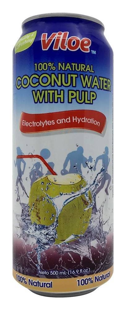 Viloe Coconut Water With Electrolytes & Hydration Pulp (16.9 fl oz)