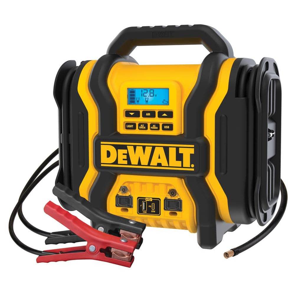 DeWalt Portable Power 2000 Peak Amp Jump Starter W/Digital Compressor