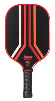 Franklin Sports Rove Traditional Pickleball Paddle, 15.7 in, Black/Red/Orange