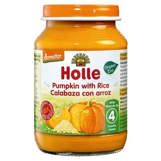 Holle Organic Baby Food Jar Pumpkin With Rice (190 g)