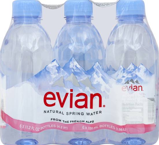 Evian Natural Spring Water (6 ct, 11.2 fl oz )