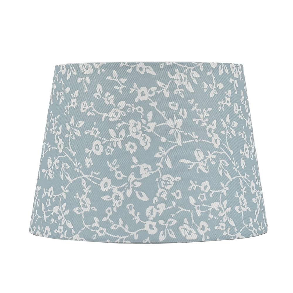 allen + roth Mix and Match 7-in x 10-in Blue Linen Drum Lamp Shade | 7590-MQ