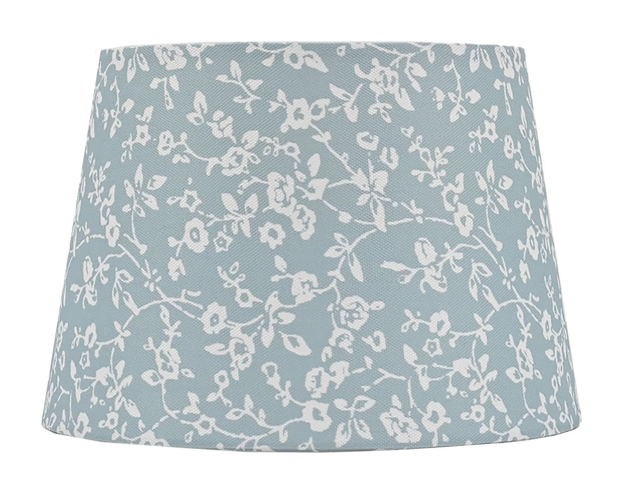 allen + roth Mix Match 7-in x 10-in Blue Linen Drum Lamp Shade