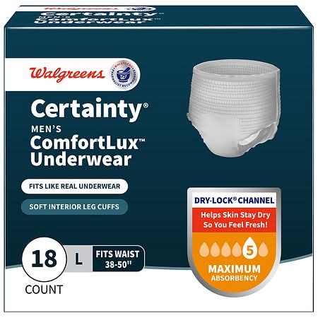 Walgreens Certainty Men's Comfortlux Underwear