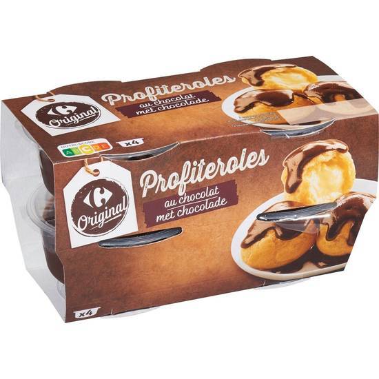 Carrefour Original - Dessert profiteroles (4 pièces) (chocolat)