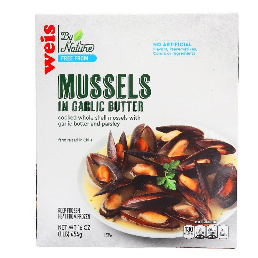 Weis By Nature Mussels in Garlic Butter Sauce Frozen Farm Raised (16 oz)