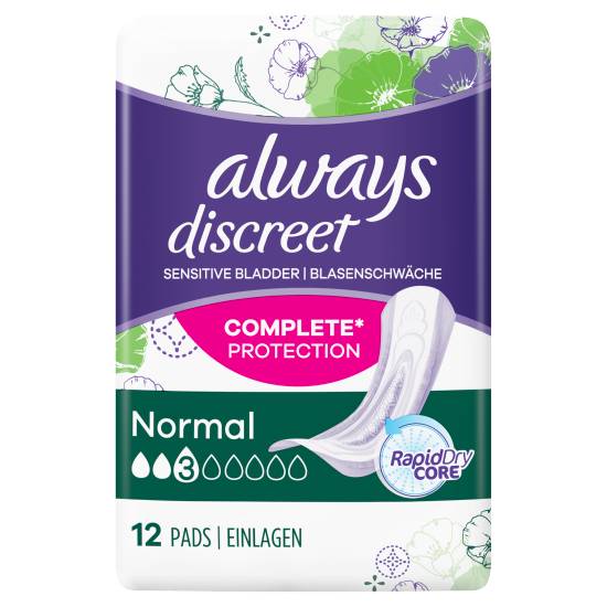 Always Discreet Women Normal Pads (12 pack)