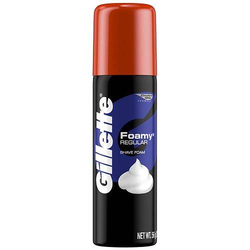 Gillette Foamy Men's Regular Shaving Cream, Travel Size - 2.0 oz
