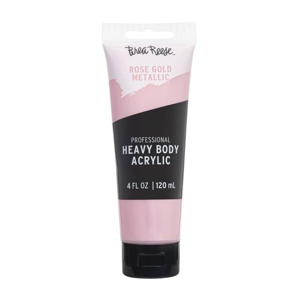 Brea Reese Professional Heavy Body Acrylic Paint, Rose Gold (4 fl oz)