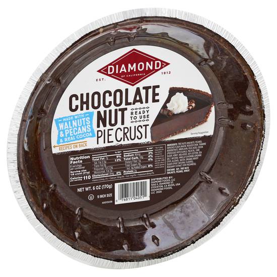 Diamond Kosher Chocolate Nut 9 in Pie Crust