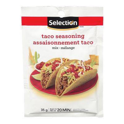 Selection mélange d'assaisonnements pour tacos (35 g) - taco seasoning mix (35 g)