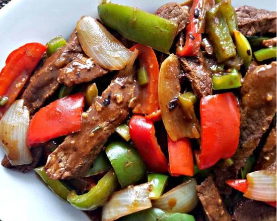 Beef with Peppers in Black Bean Sauce