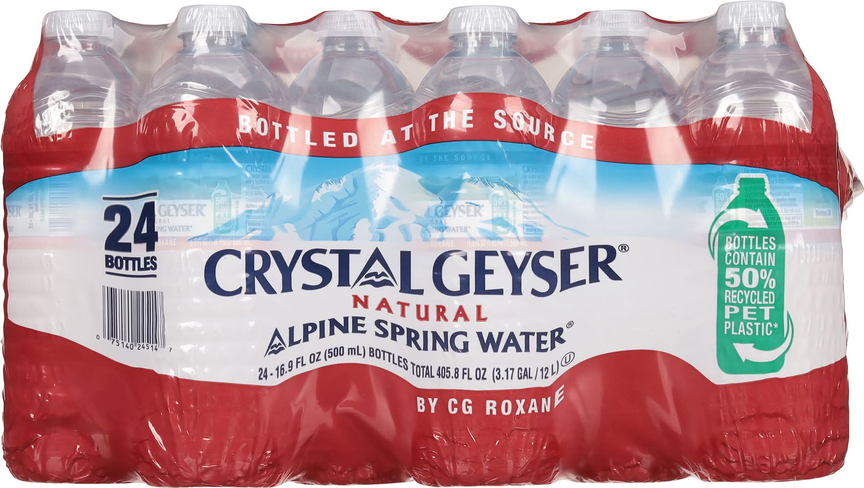 Crystal Geyser Natural Alpine Spring Water (24 x 16.9 fl oz)