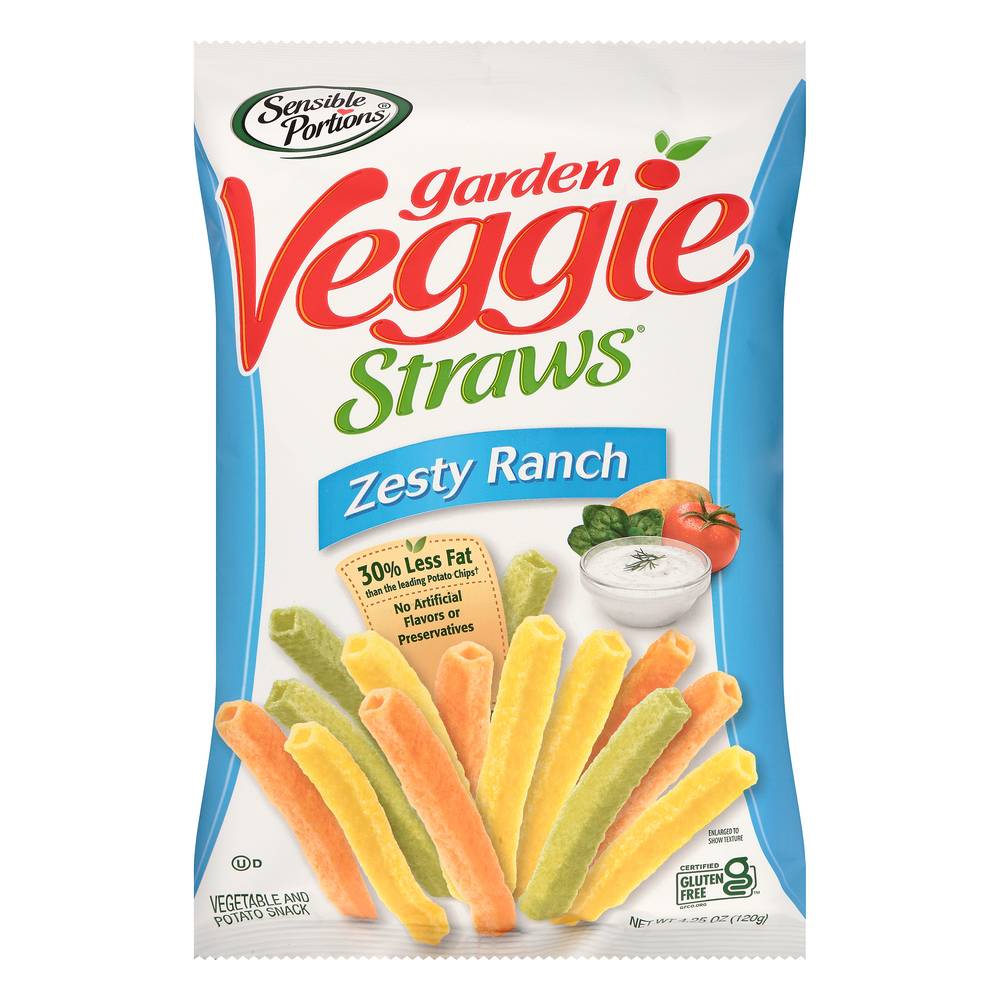 Sensible Portions Garden Veggie Straws, Zesty Ranch (4.63 oz)