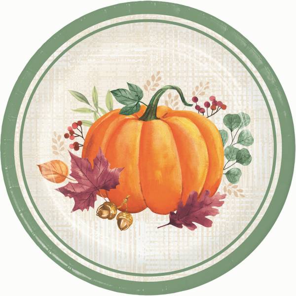 Creative Converting Harvest Wishes Lunch Plate, 8 ct.