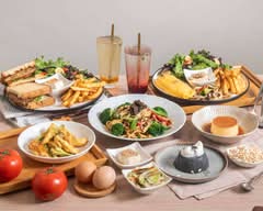 在廚房蔬食料理
