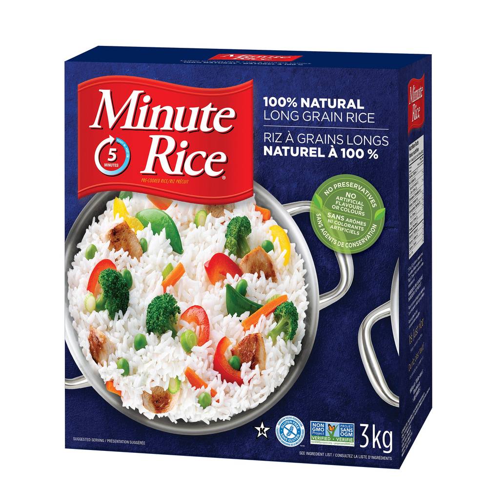 Minute Rice Long-Grain Rice, 3 Kg