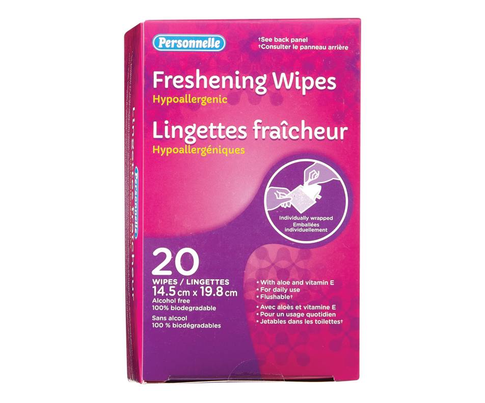 Personnelle lingettes fraicheur hypoallergéniques (20 unités) (14.5x19.8 cm)