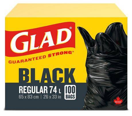 Glad Easy-Tie 74 L Black Trash Bags (100 ct)