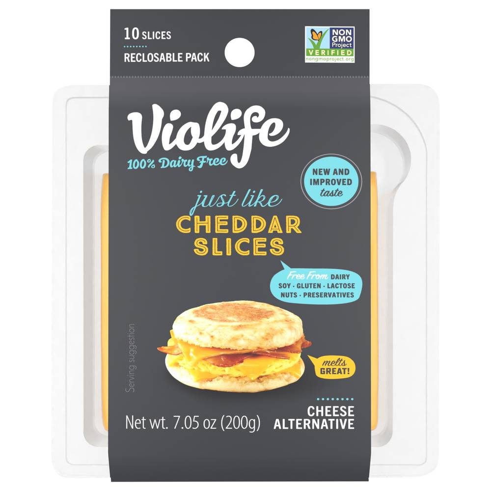 Violife Cheese Alternative Cheddar Slices (7.05 oz, 10 ct)