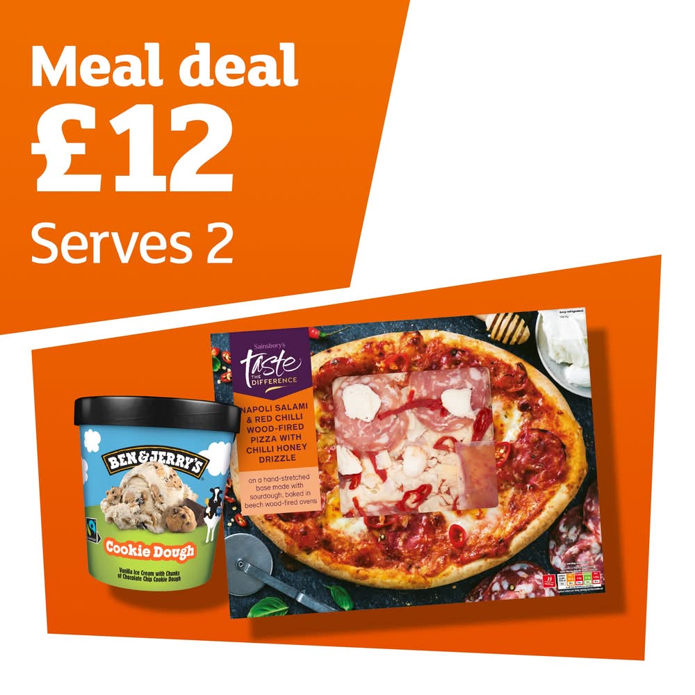 2 Pizzas and Ben & Jerry's for £12