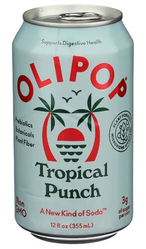 Olipop Tropical Punch Prebiotic Sparkling Tonic