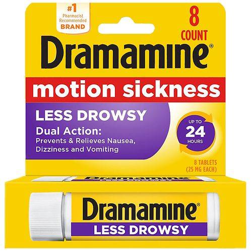 Dramamine All Day Less Drowsy Motion Sickness Relief - 8.0 ea