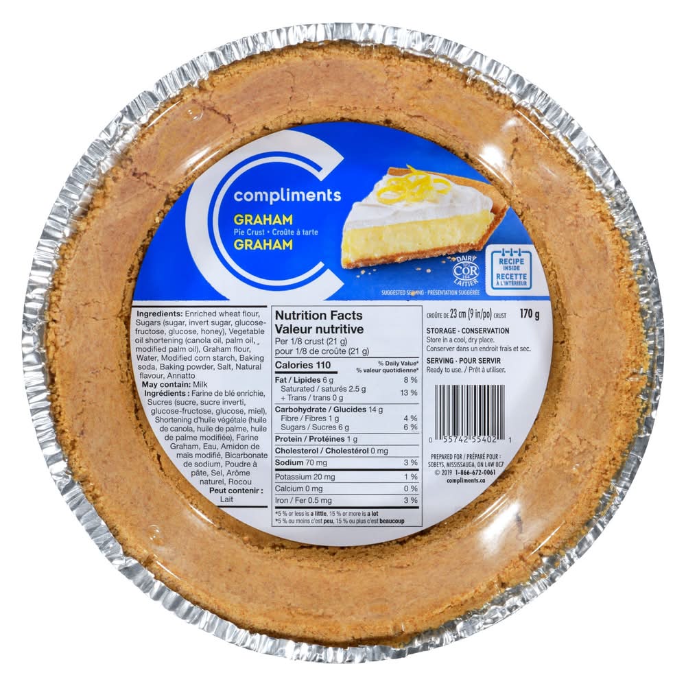 Compliments Pie Shell Graham Crumb (170 g)