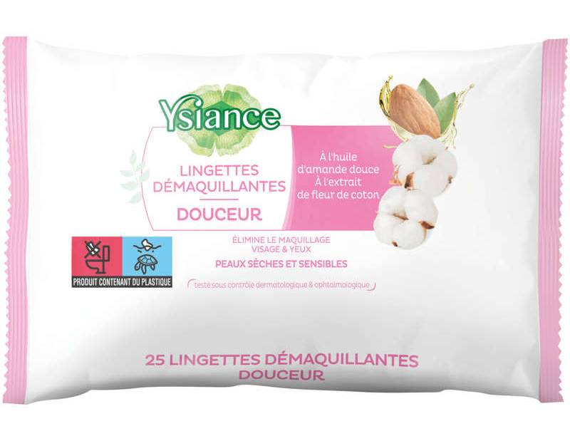 Ysiance Lingettes demaquillantes - peaux sensibles et sècjes - x25