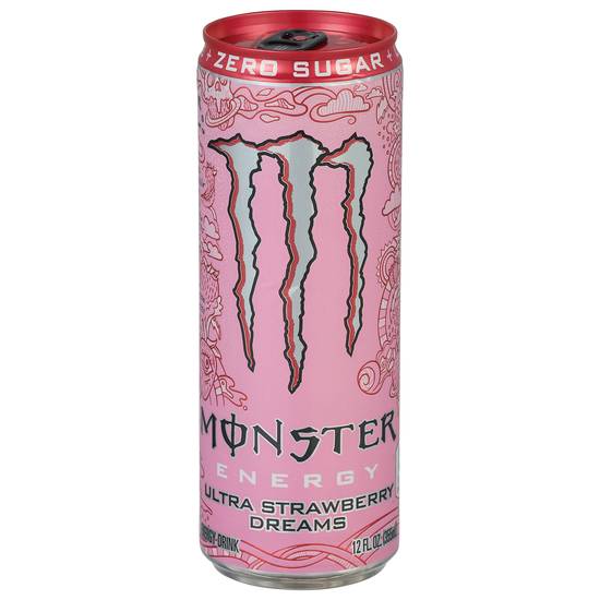 Monster Zero Sugar Energy Drink (12 fl oz) (ultra strawberry dreams)