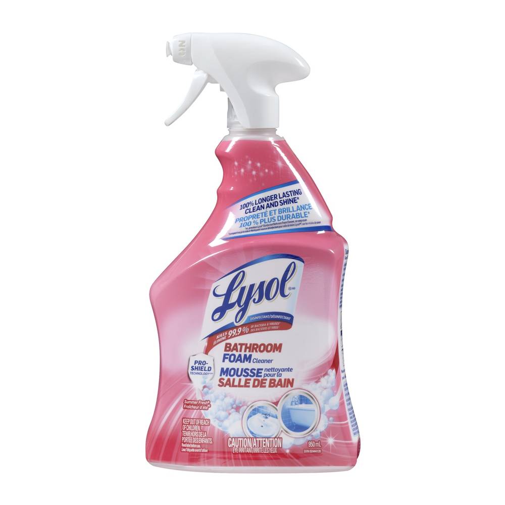 Lysol nettoyant moussant pour salle de bain - bathroom foam cleaner (fraîcheur d’été)