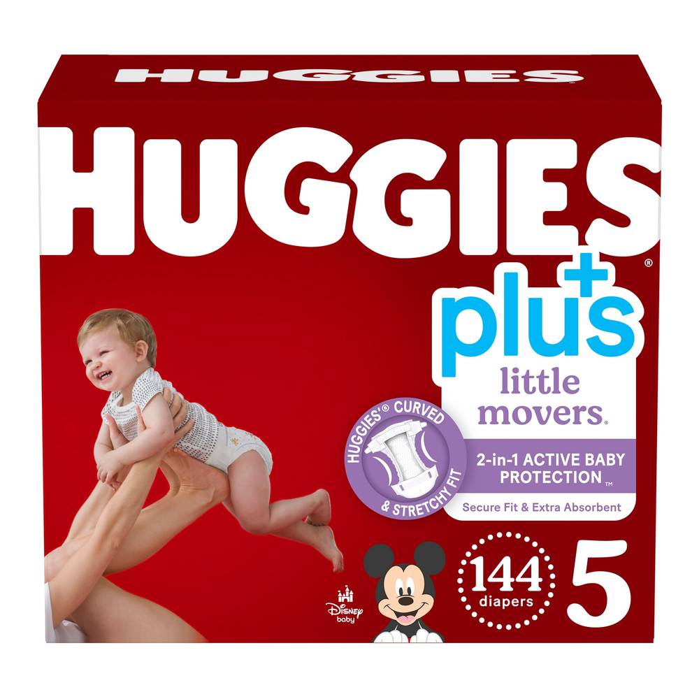Huggies Plus Diapers Size 5, 144-count