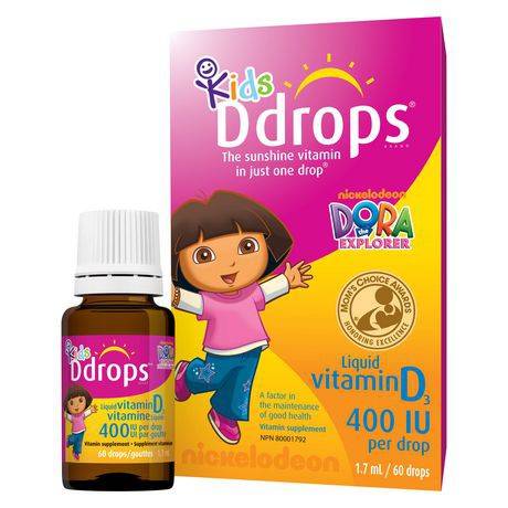 Ddrops Kids Liquid Vitamin D3 Drops 400 Iu (60 units)