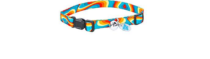 Play On Cat Rainbow Adjustable Collar