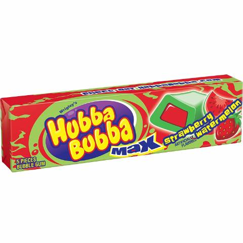 Hubba Bubba Max Strawberry Watermelon Gum 5 Count