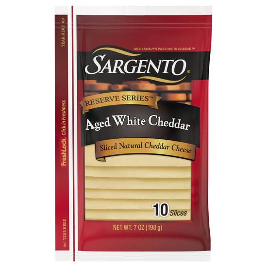 Sargento Reserve Series Aged White Cheddar Cheese Slices (10 ct)