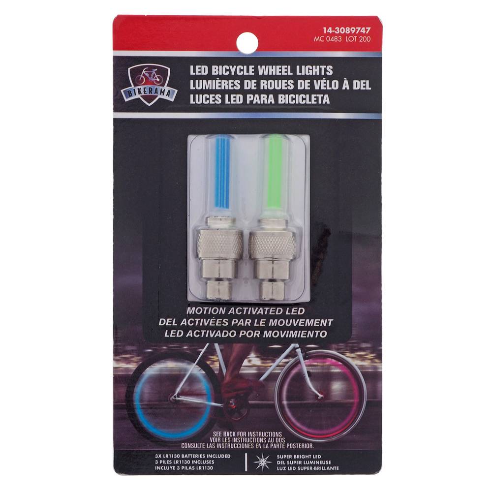 LED Colored Bicycle Wheel Lights, 2pc